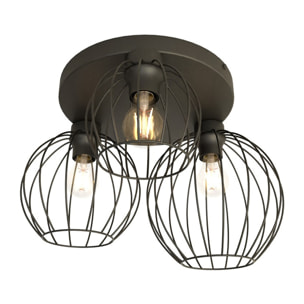 Lampada a sospensione NEST in acciaio nero opaco