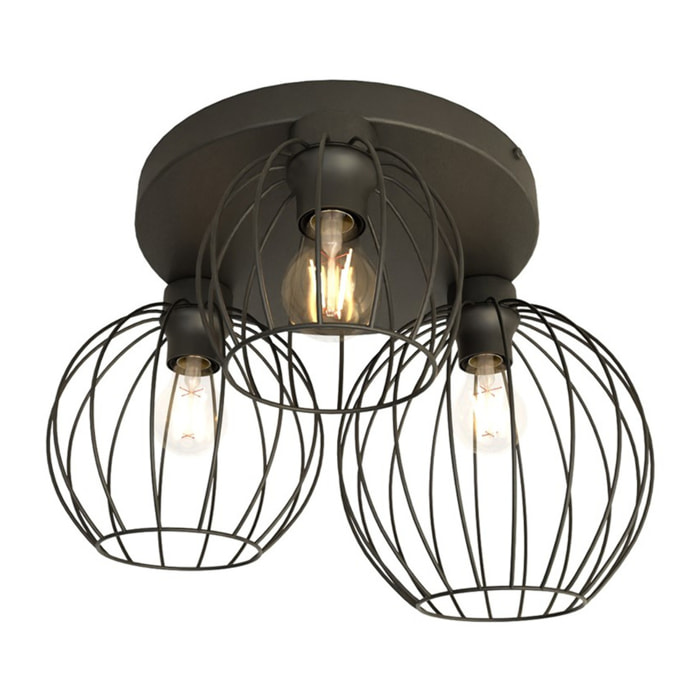 Lampada a sospensione NEST in acciaio nero opaco