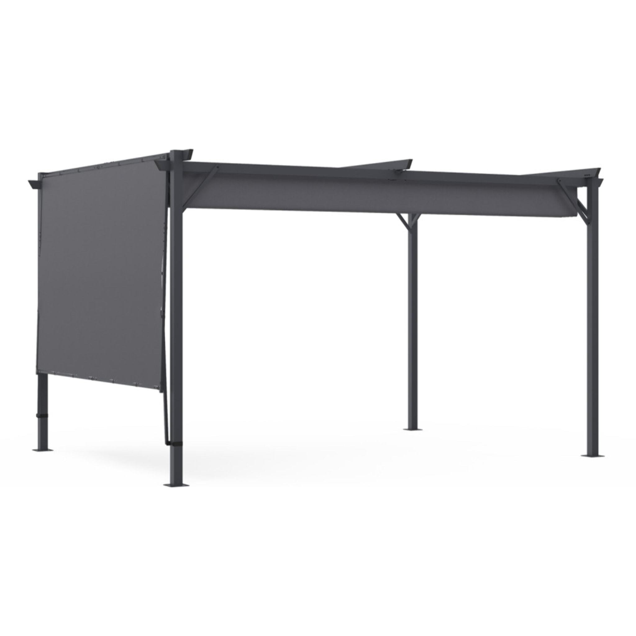 Pergola Marina en acier avec toit rétractable et inclinable 3x4m