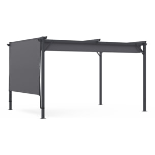 Pergola Marina en acier avec toit rétractable et inclinable 3x4m