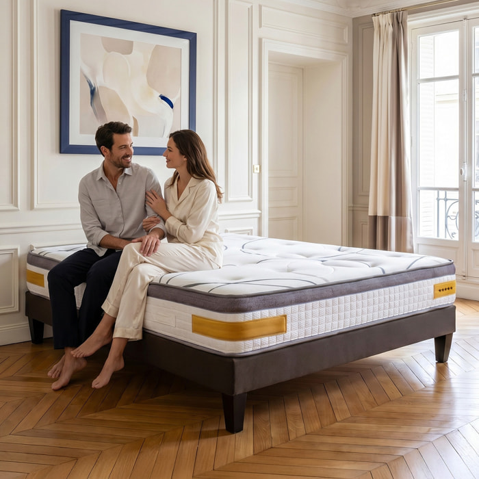 Matelas Copenhague, Soutien Ferme, 24 cm, Mémoire de Forme & mousse Supersoft