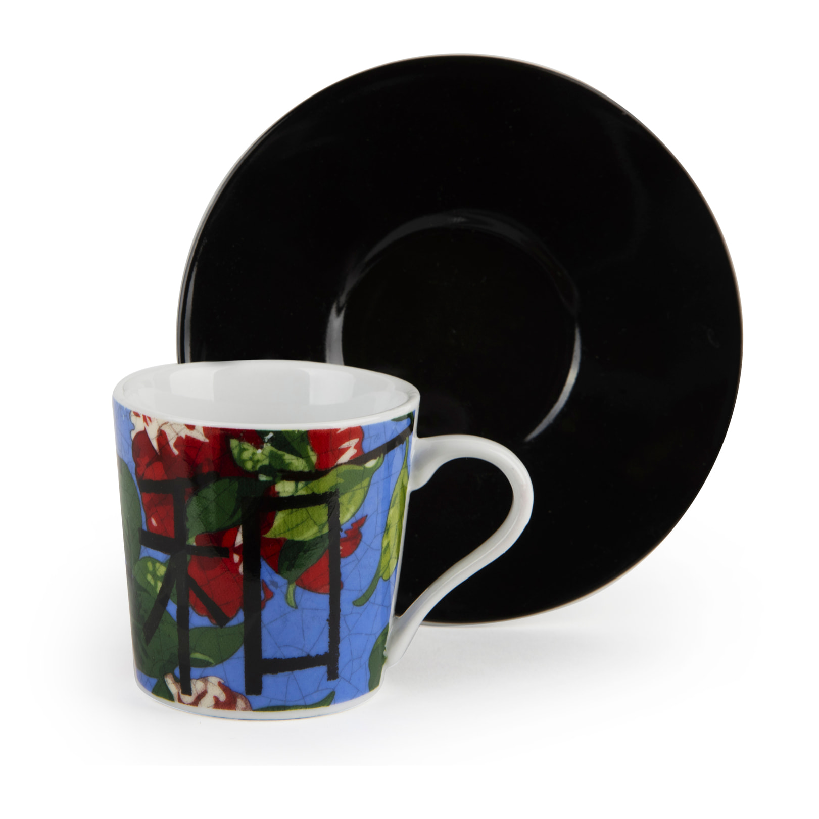 Set de 6 Tasses à Café avec Soucoupe Excelsa – Furisode, Porcelaine Multicolore