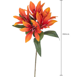 Australian Lily. Altezza 64 Cm - Pezzi 12 - 15X64X6cm - Colore: Bianco - Bianchi Dino - Lilium, Lisianthus