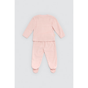 Completo neonato a maniche lunghe rosa Rainbowland