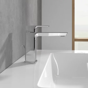Villeroy & Boch Subway 3.0 Robinetterie monocommande pour lavabo avec dispositif de vidange à tirette, Matt Black