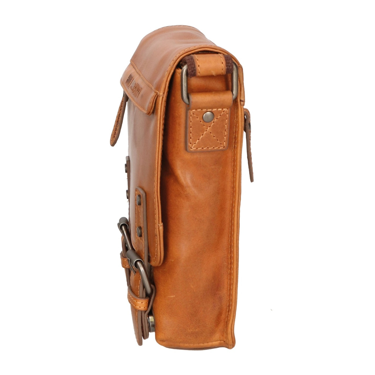 Borsa a tracolla da uomo - Modello False - 100% vera pelle - 23.0 x 17.0 x 5.0 cm