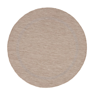 FARO - Tapis rond intérieur extérieur à motif Beige