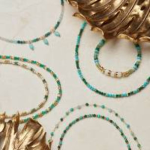 Collana U.S. Polo Assn. In metallo placcato oro con pietre naturali