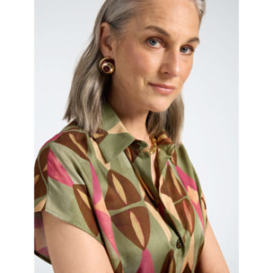 Elena Mirò - Blusa in viscosa stampata - Marrone