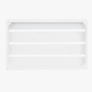 Petite boîte en bois massif blanc Hauteur: 7.5 Longueur: 49 Largeur: 29.5