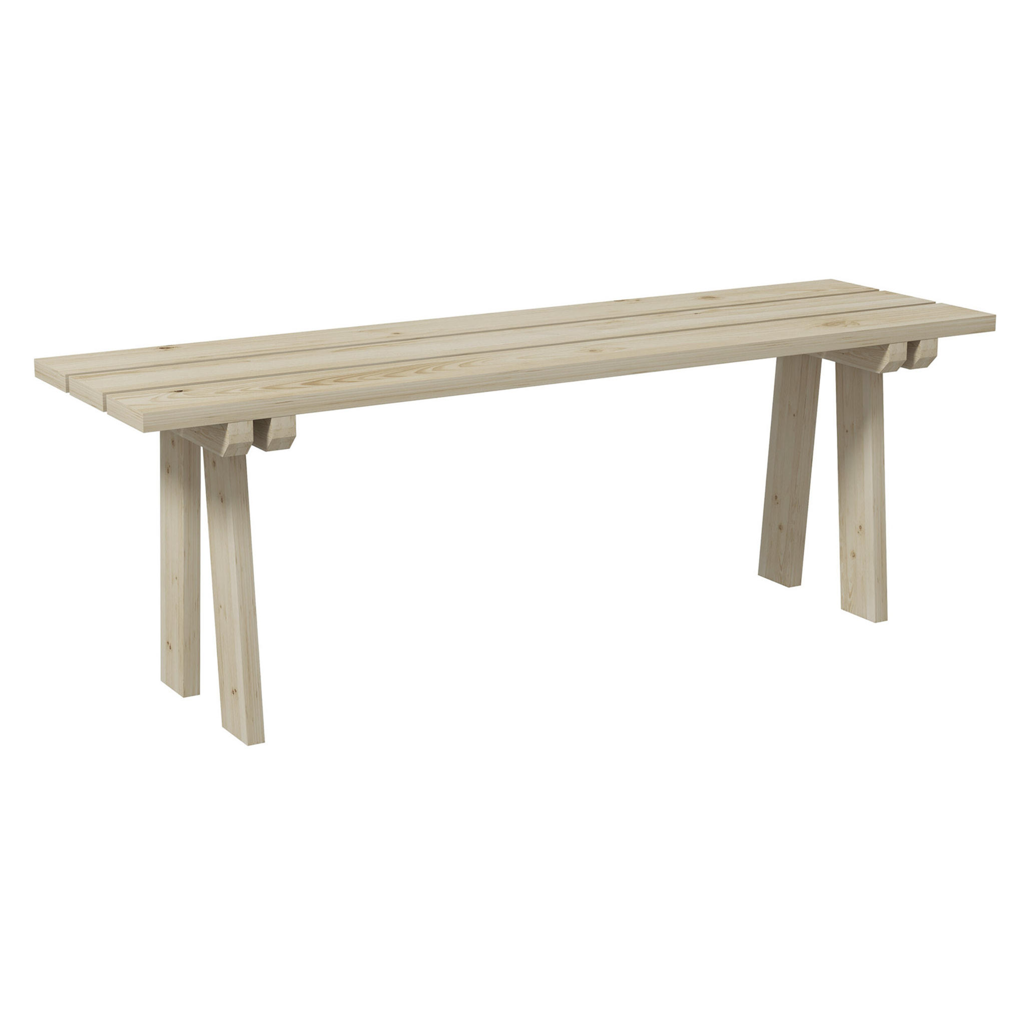 Outsunny Banco de Madera Banco de Jardín de 2 Plazas Carga 220 kg Banco de Exterior para Patio Terraza Piscina 130x38x45 cm Natural