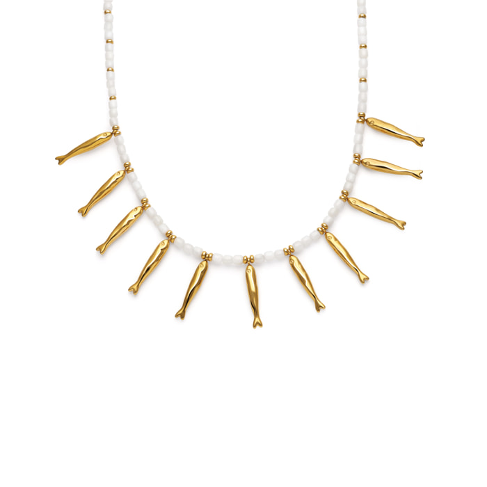 Collar Costa Acero Baño Oro