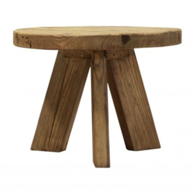 Table basse ronde en bois recyclé - ORIGIN