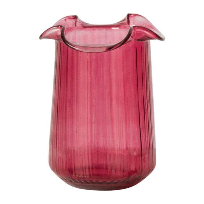 J-Line vase - verre - fuchsia - small