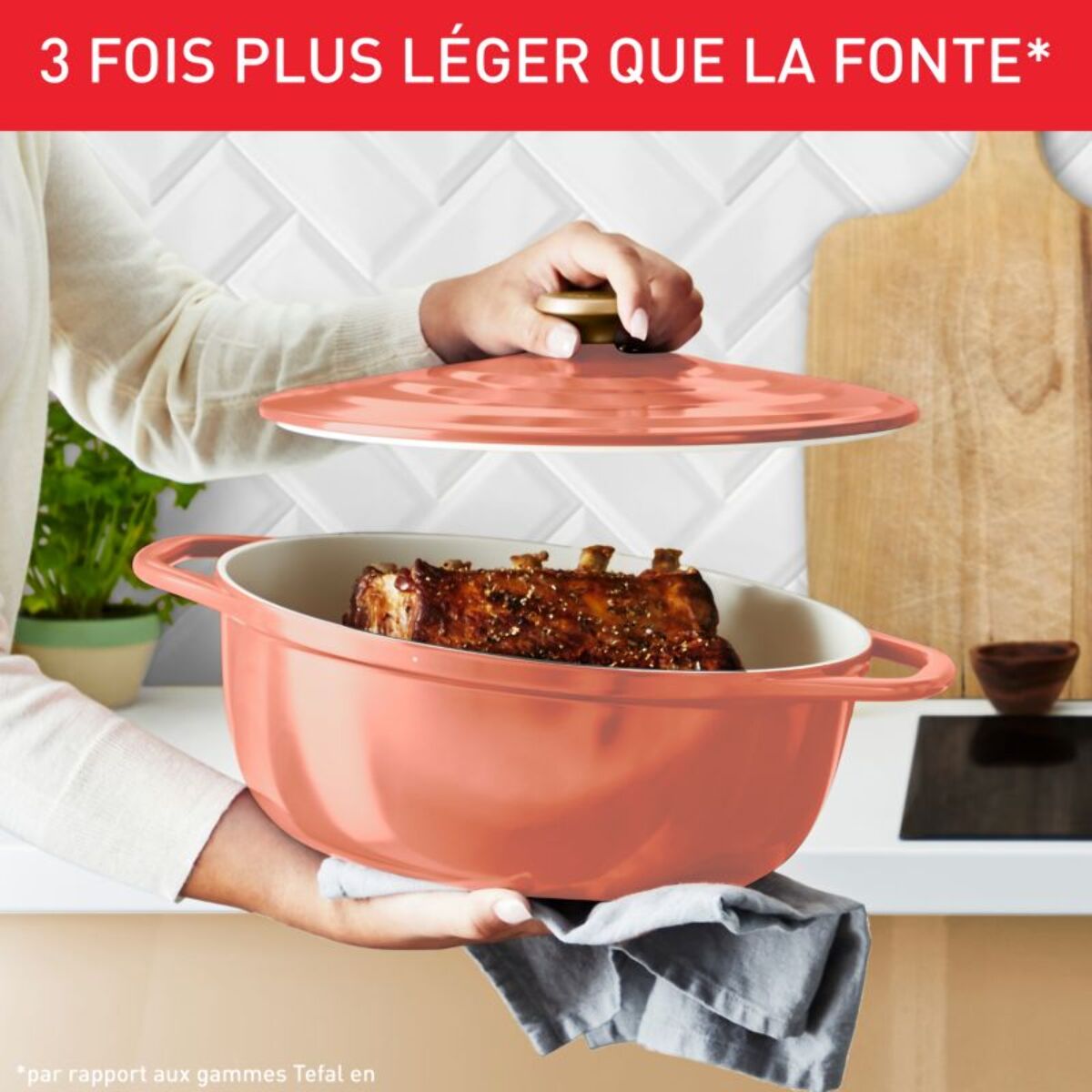 Cocotte TEFAL AIR SOFT LIGHT 30X23cm Terra cotta