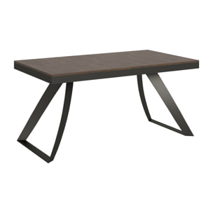 Table extensible 90x160/264 cm Proxy Evolution Noyer cadre Anthracite