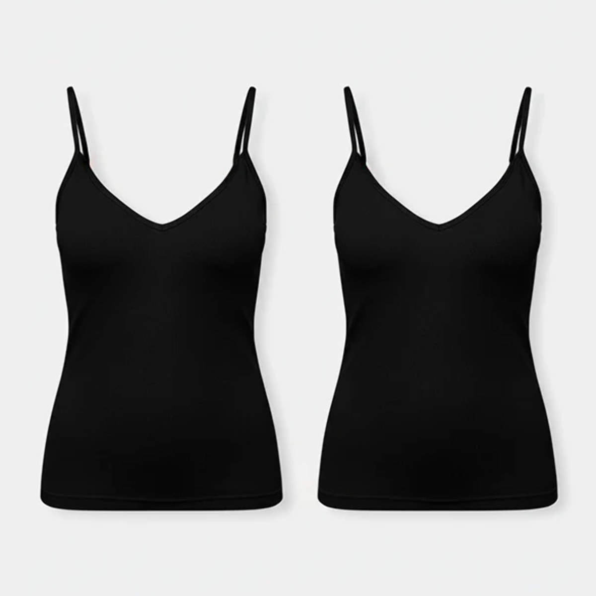 Confezione da 2 canotte in cotone nero