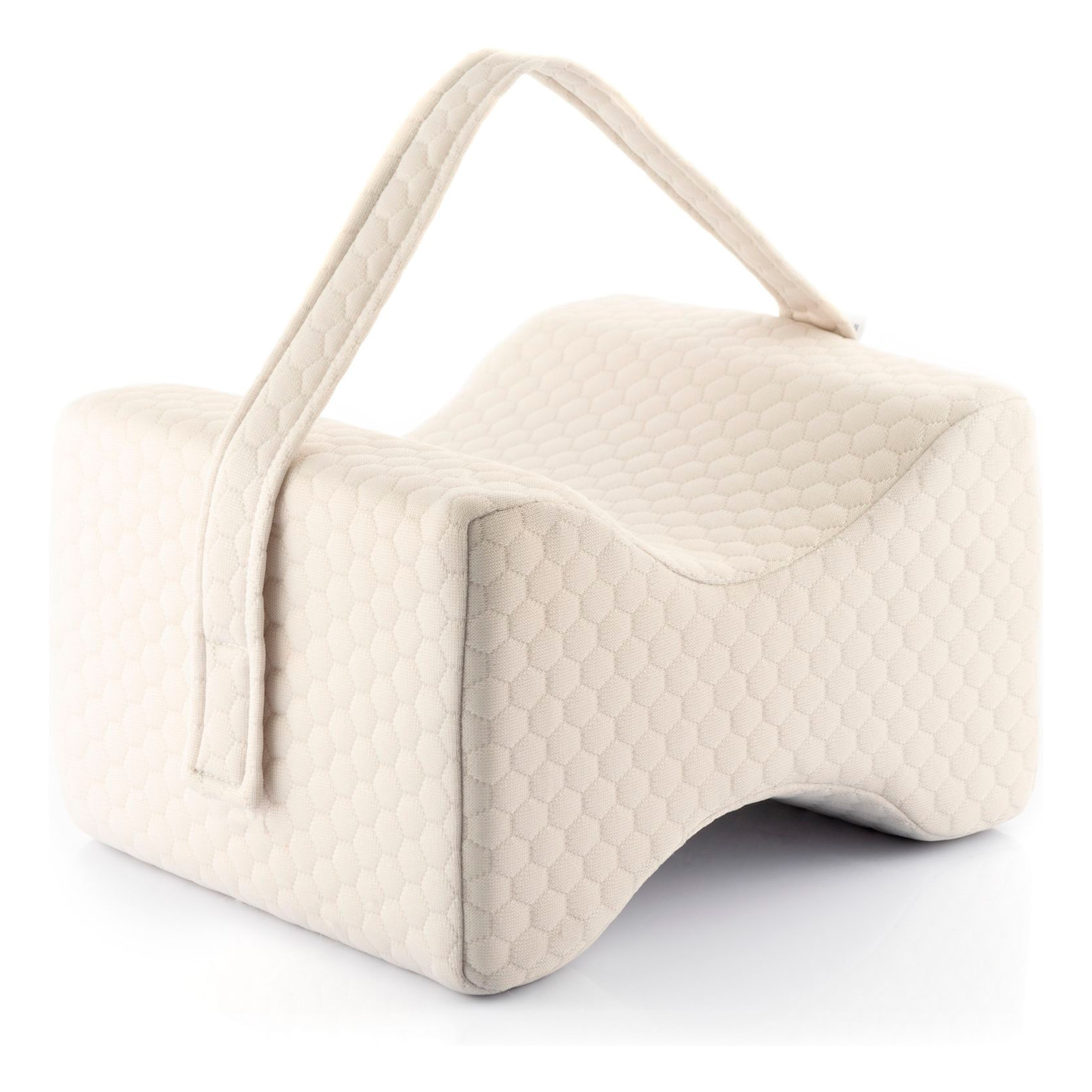 Cuscino ergonomico per ginocchia e gambe - bianco - 21x15,4x25,2 cm