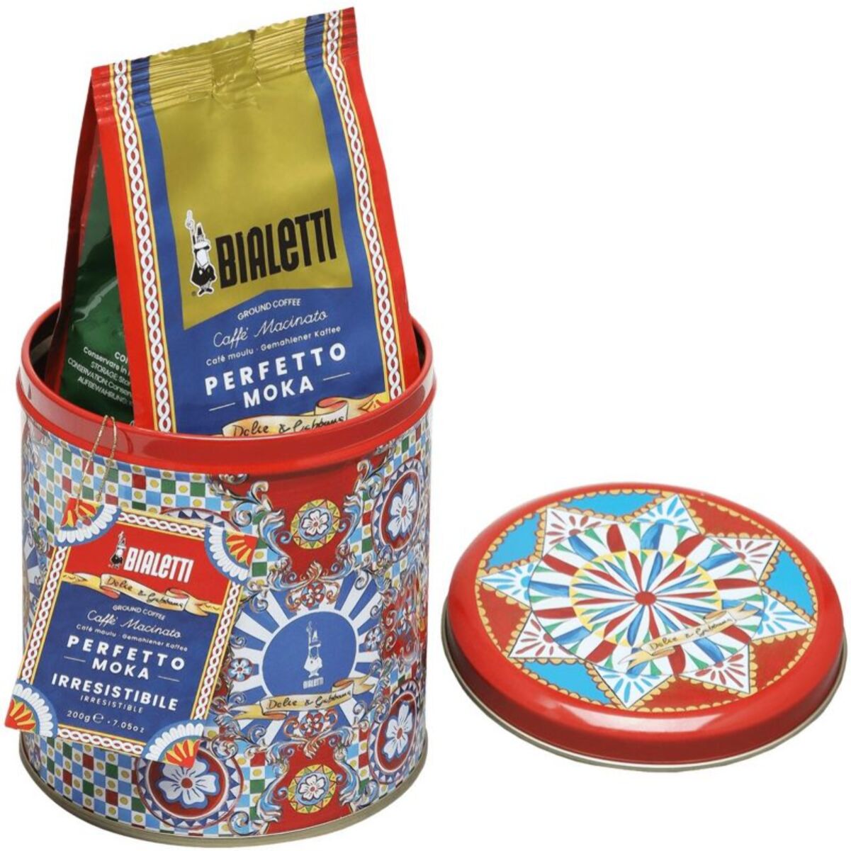 Cafetière italienne BIALETTI Moka Rouge Dolce&Gabbana - capacité 3 tasses - Coffret cafetière + café