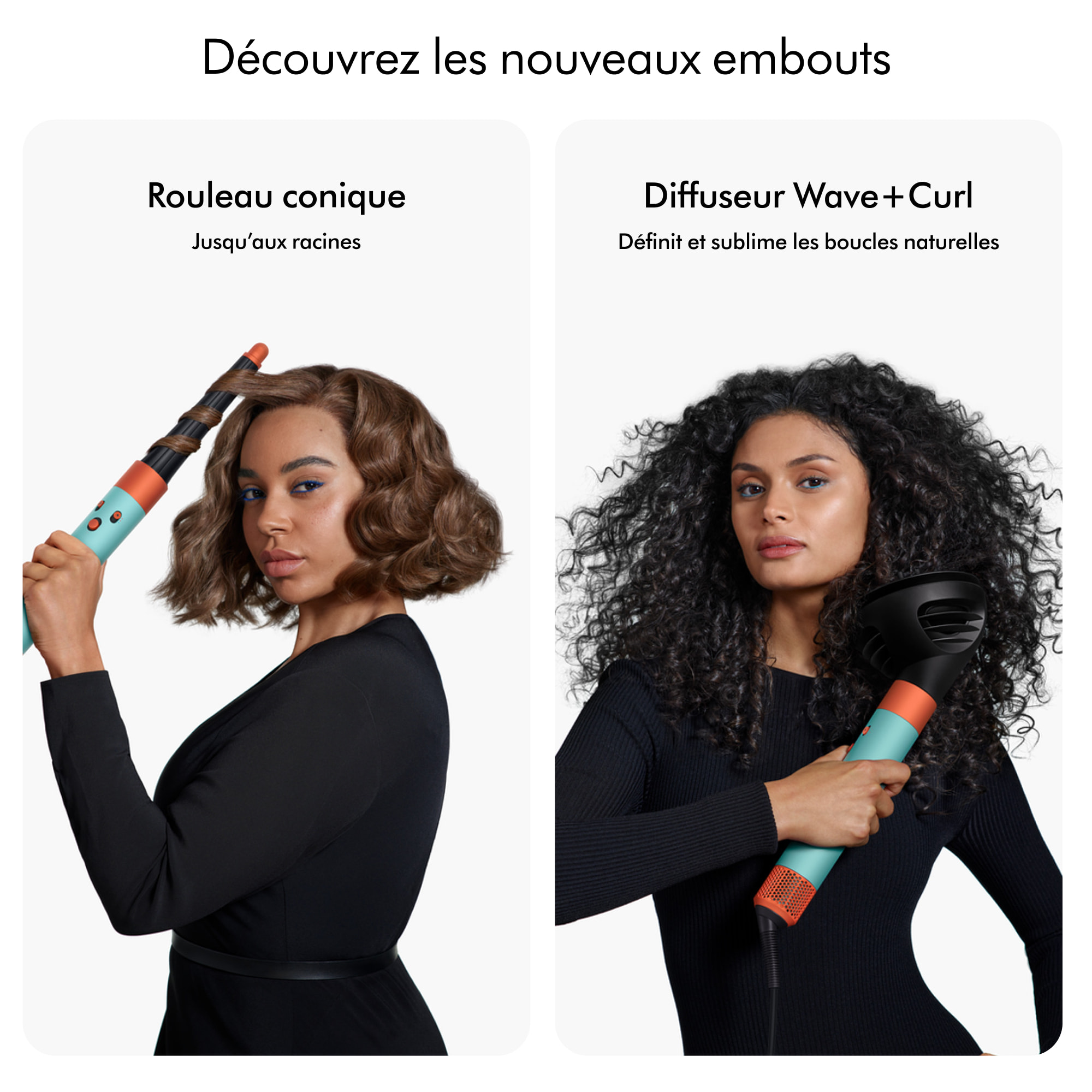 Multi-styler asciugacapelli Dyson Airwrap i.d.™ (capelli mossi e ricci) Acquamarina/Tangerine | Nuovo