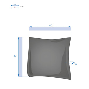 Coussin déco d'extérieur "Korai" blé 40x40cm en polyester