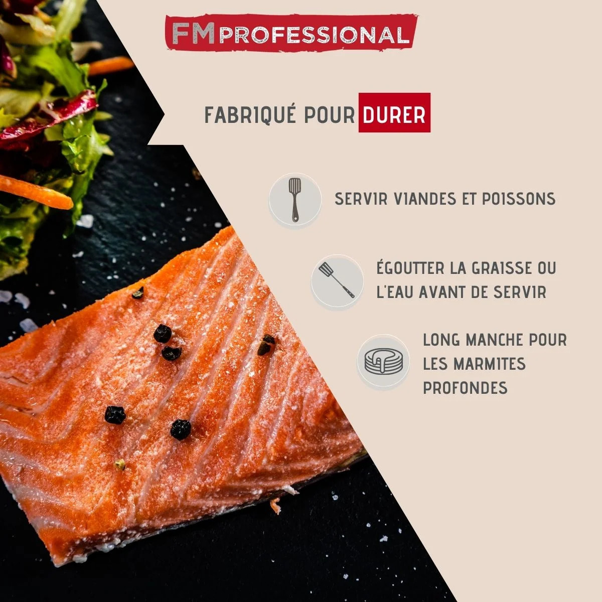 Pelle de cuisine et barbecue 50,6 cm FM Professional Divers