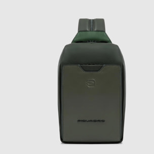 Piquadro Zaino monospalla in pelle porta iPad®mini con protezione RFID