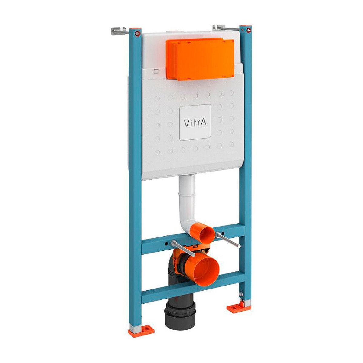 V-Fix Core Pack WC bâti-support + WC sans bride Vitra S60 + Abattant SoftClose + Plaque chrome mat (V-FixS60-5)