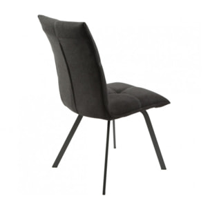 Chaise design en tissu & métal - JADE