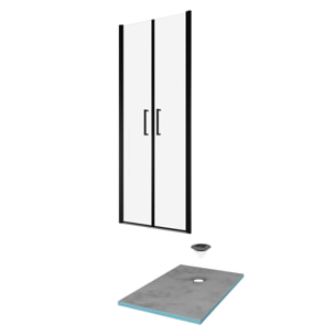 Pack Paroi de douche 90x200 cm + RECEVEUR DE DOUCHE A CARRELER 90x160 RECOUPABLE