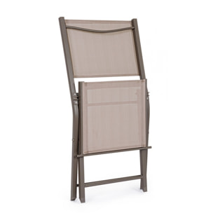 Set di 4 sedie HILDE coffee pieghevoli