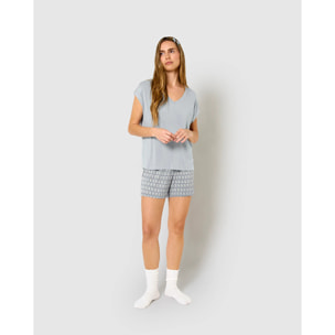 Pijama corto viscosa frodo agua marina