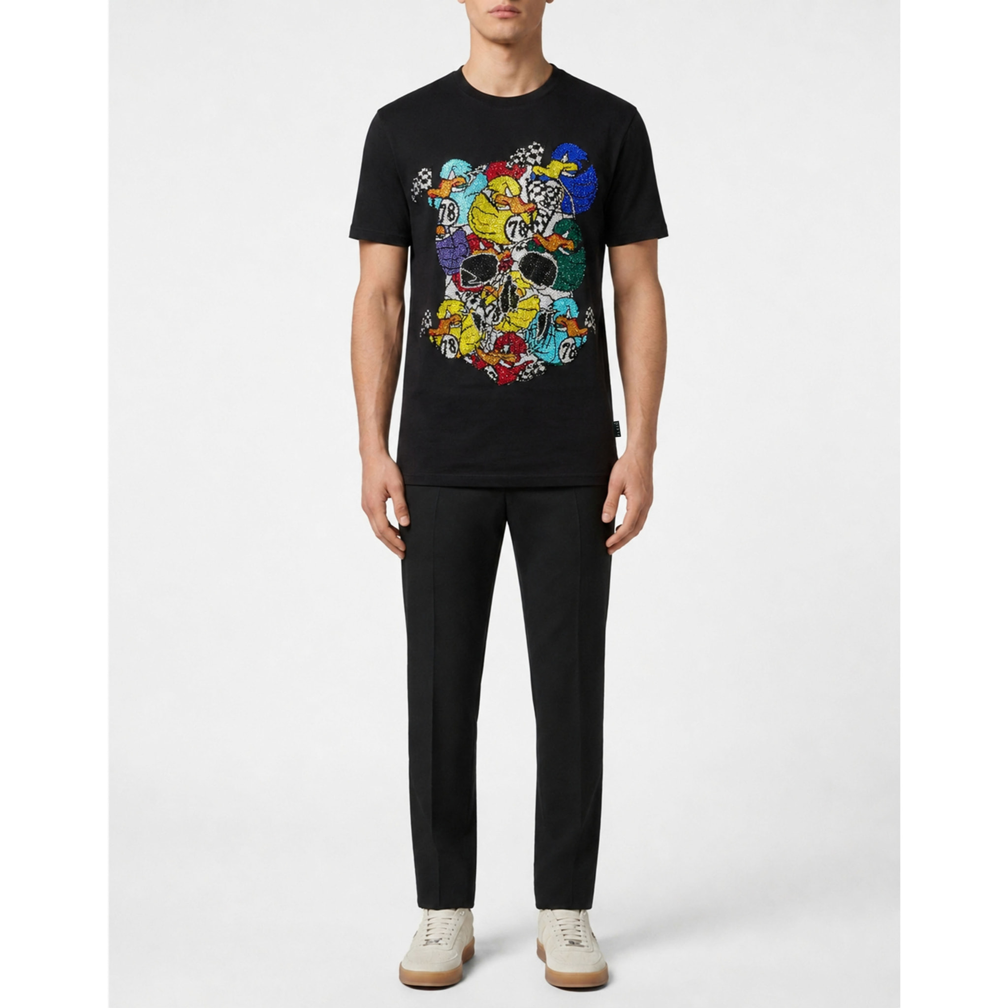 PHILIPP PLEIN Camiseta de cuello redondo y manga corta DUCK