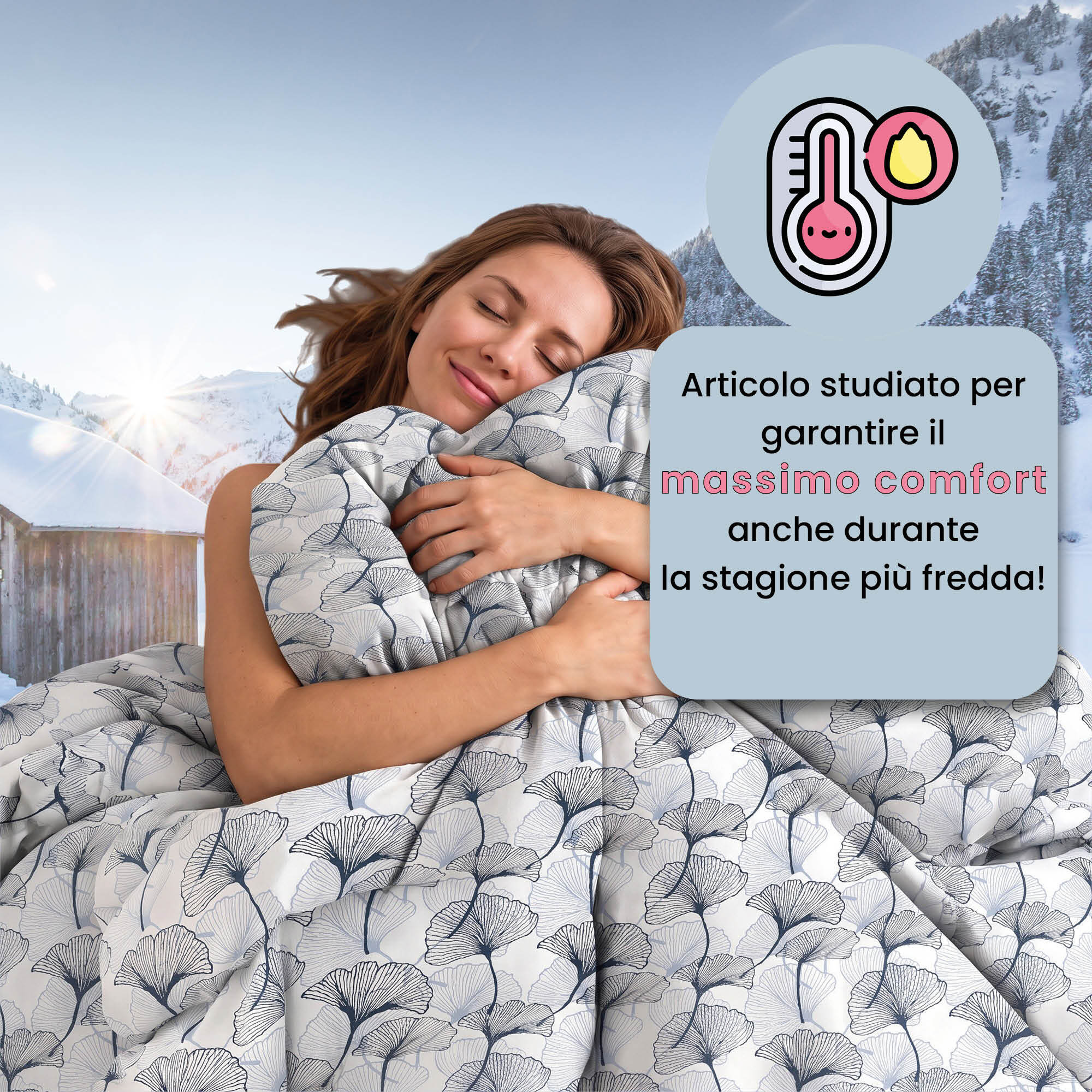 TRAPUNTA INVERNALE INFINITY - 300gr - 100% Microfibra - Made in Italy
