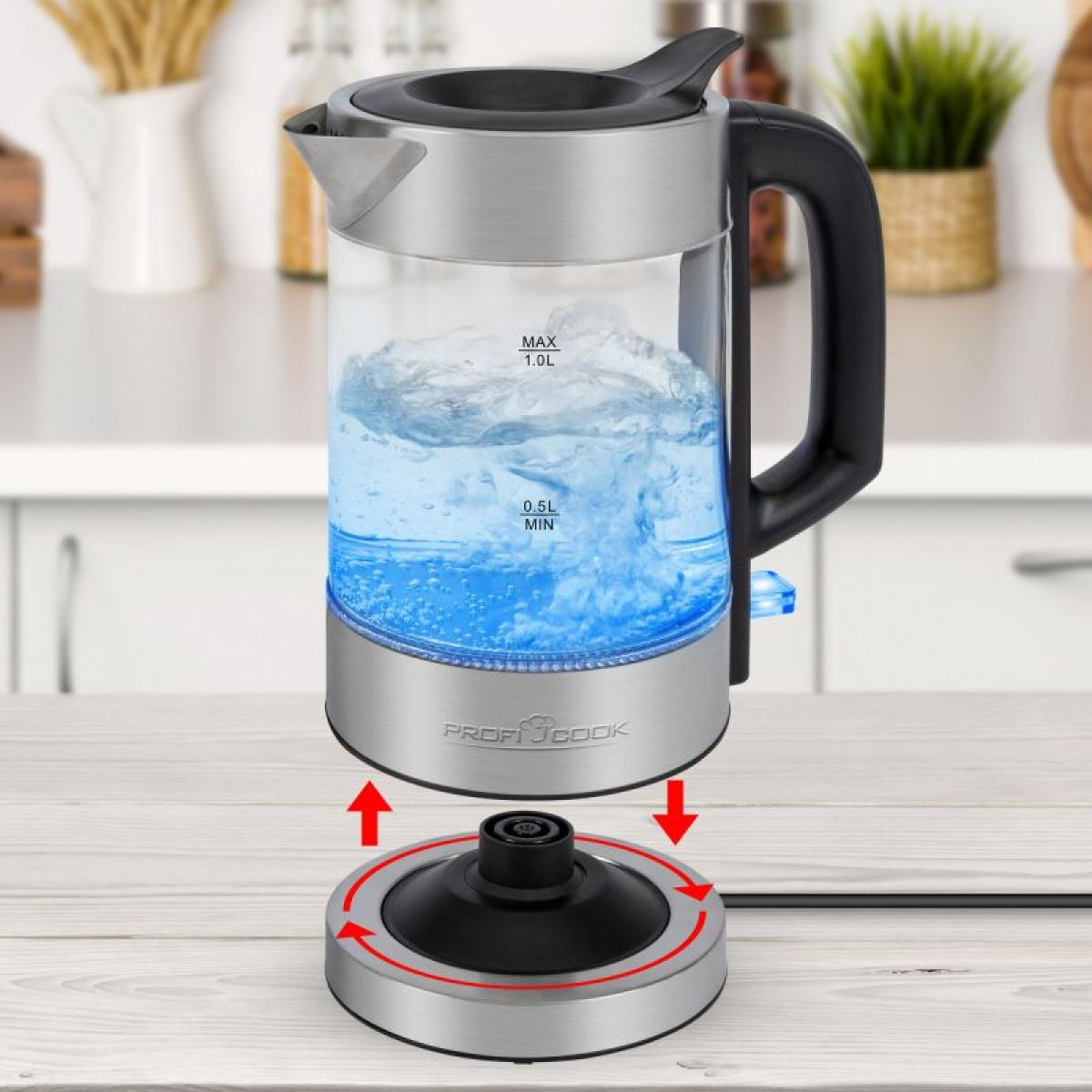 Bouilloire électrique en verre 0,5L Proficook PC-WKS1228G