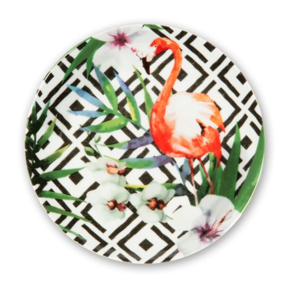 Set de 6 assiettes apéritif en porcelaine Excelsa – Tropical Chic, Multicolore