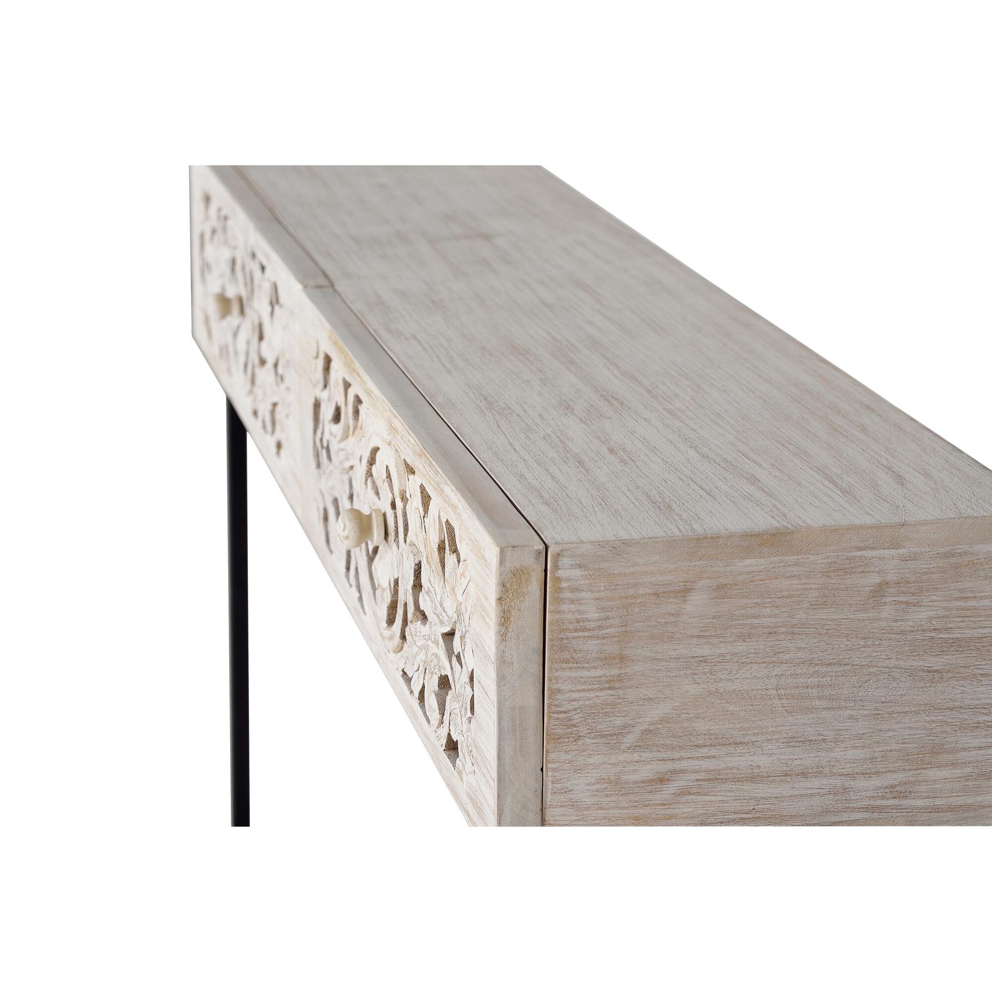 Consola - madera de mango y metal - 77x120x30cm