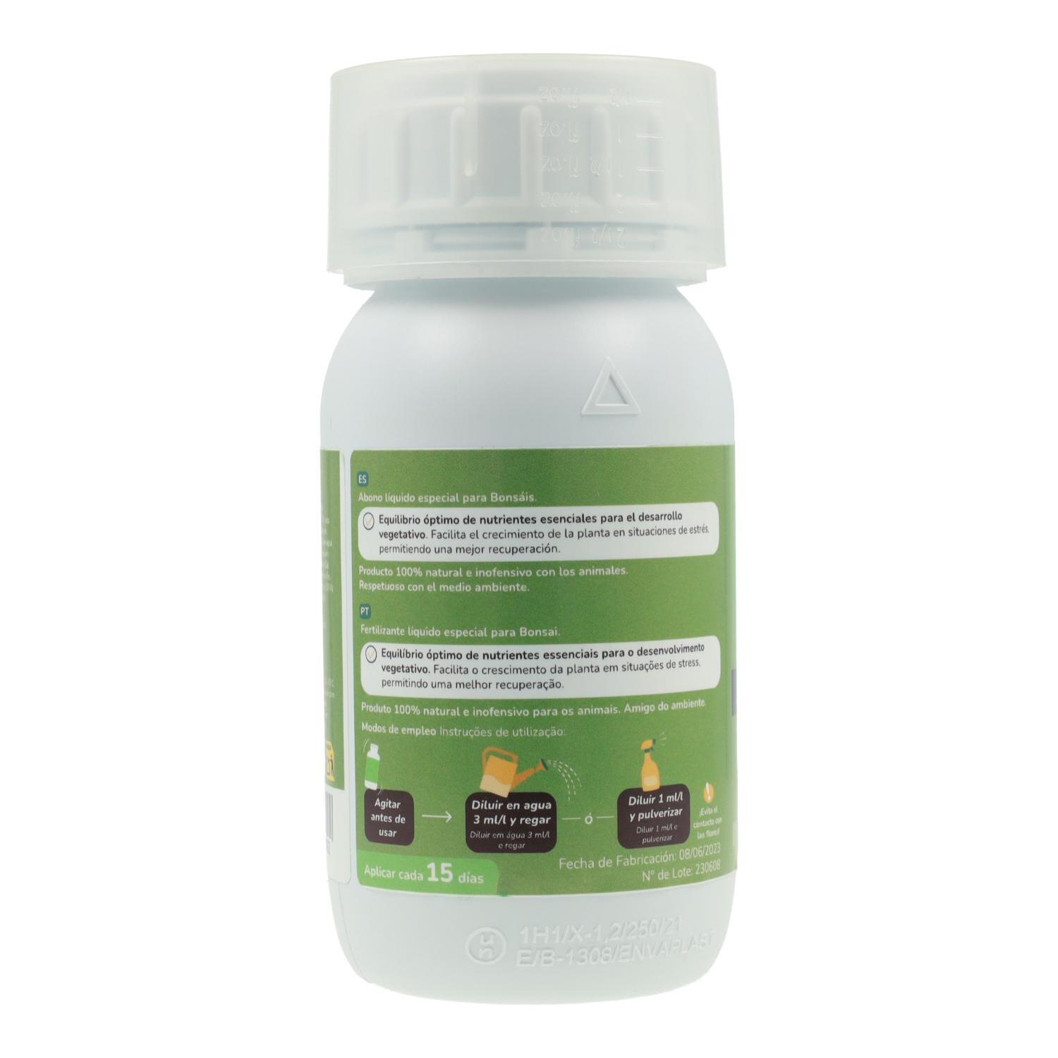 PLANETA HUERTO | Abono Líquido Bonsáis 250 ml: Fertilizante Líquido - Abono Especializado para el Desarrollo Saludable y Equilibrado de Bonsáis con Nutrición Específica