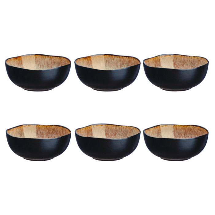 Bol IRIS Ø16,5cm - 6 pièces - Marron sauvage