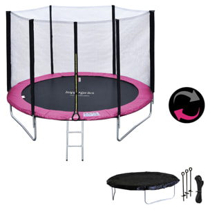 Trampoline réversible avec accessoires -
