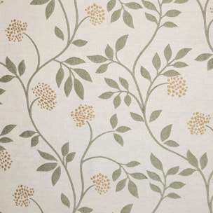 Rideau jacquard polycoton motifs végétaux - Vert
