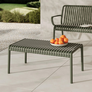 Table basse de jardin en plastique vert kaki - Téa
