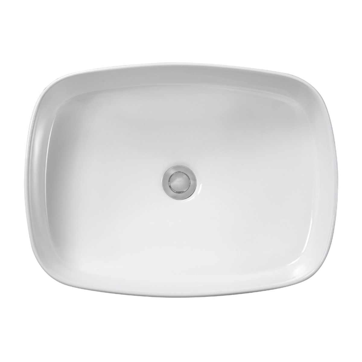 Aurum mitigeur lavabo en inox, or rose + Ceramia PixL 50x37,5x13,5 cm vasque à poser, sans trop-plein, blanc (SAT285BRGCEPX4937)
