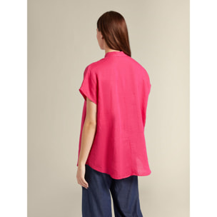 Elena Mirò - Blusa in lino - Fucsia