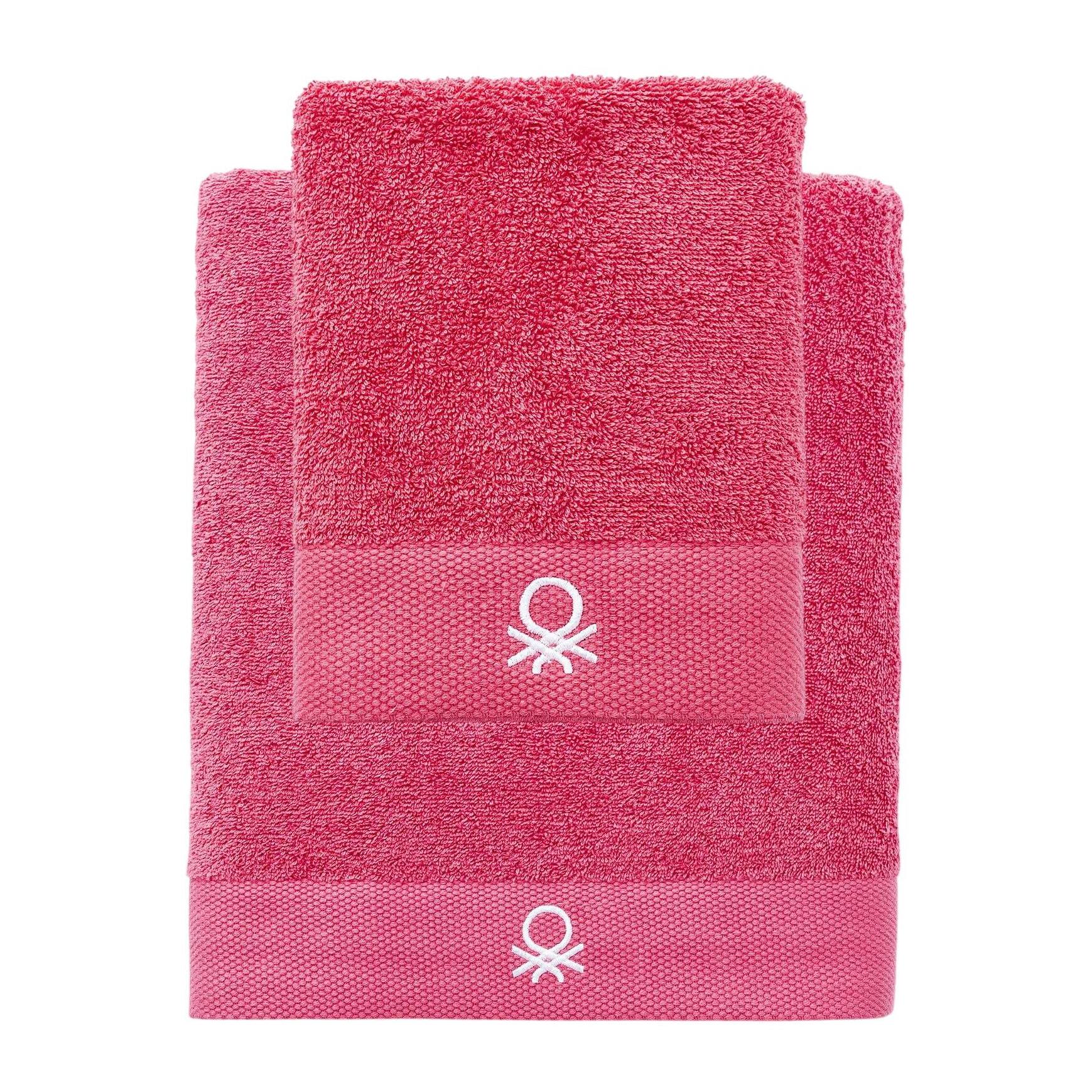 Juego de 2 toallas de baño 50x90cm + 90x150cm, rosa