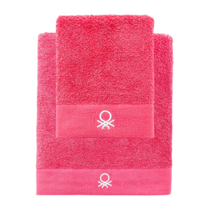 Juego de 2 toallas de baño 50x90cm + 90x150cm, rosa