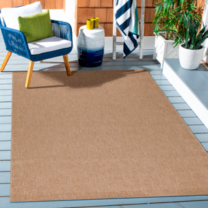 DHAKA - Tapis intérieur/extérieur aspect jute tissage chevron beige