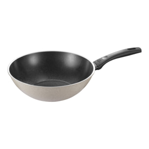 Wok BALLARINI Ledro 28 cm, Aluminium, Revêtement Céramique, Sable