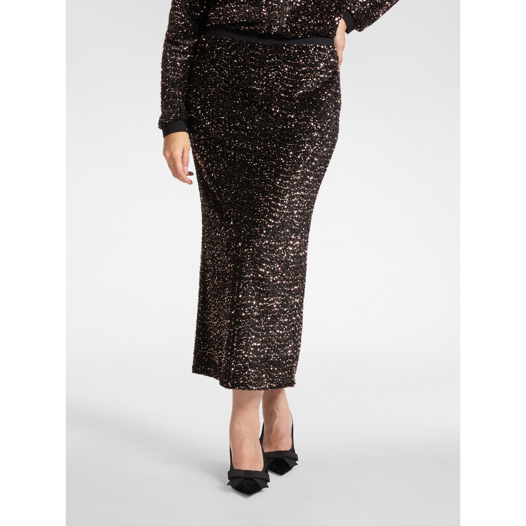 Elena Mirò - falda de lentejuelas - Marrón