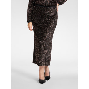 Elena Mirò - falda de lentejuelas - Marrón